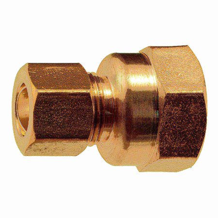 MIDWEST FASTENER 3/8" OD x 1/2FIP Brass Compression Pipe Connectors 2PK 34493